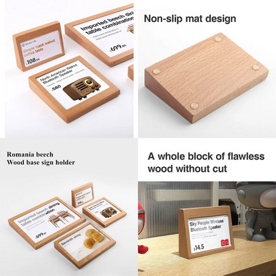 Wooden Price Tag Display Holder