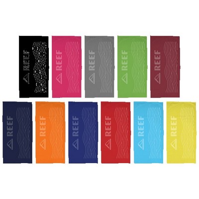 Basic Weight Colored Beach Towel Tone on Tone