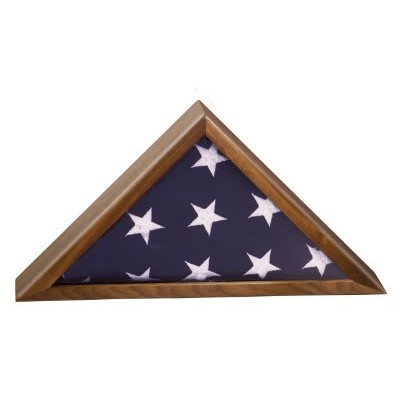 Walnut Piano Finish Flag Display Case, 25" x 12 1/2"